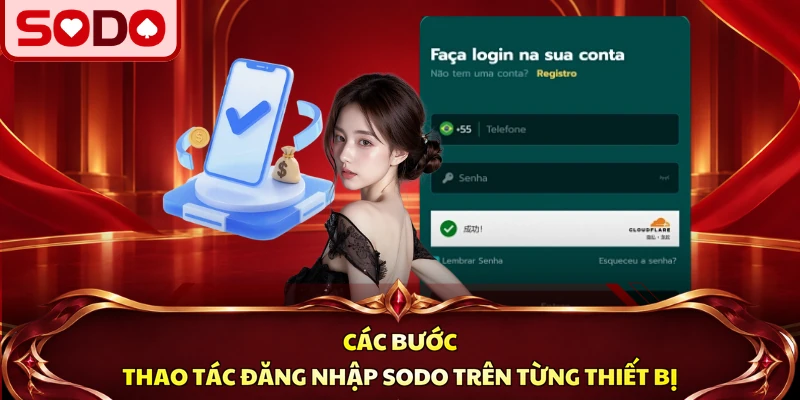 Các bước thao tác đăng nhập SODO trên từng thiết bị