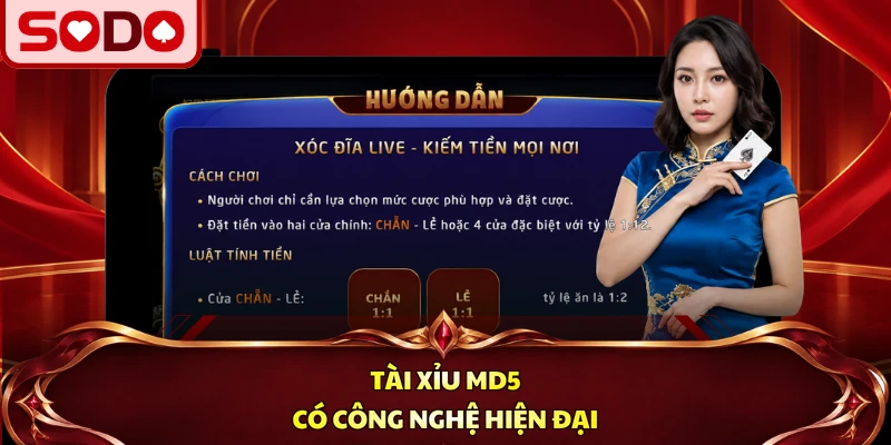 Tài xỉu MD5 có công nghệ hiện đại